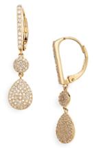 Women's Nordstrom Modern Stone Pave Disc Drop Earrings