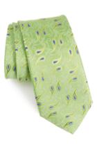 Men's Nordstrom Men's Shop Primrose Paisley Silk Tie, Size - Green