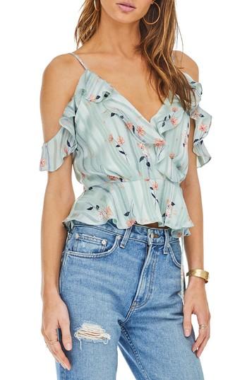 Women's Astr The Label April Cold Shoulder Top - Green