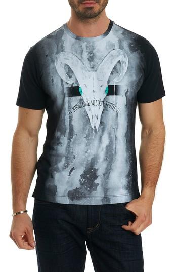 Men's Robert Graham Rams Head Graphic T-shirt - Black