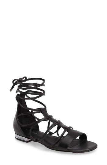 Women's Calvin Klein Elina Lace-up Sandal M - Black