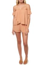 Women's O'neill Lilio Off The Shoulder Romper - Ivory