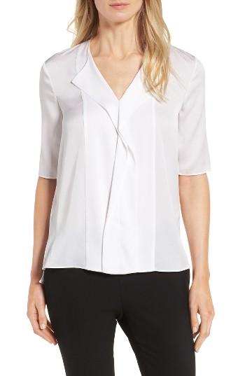 Women's Boss Iwola Crepe De Chine Top - White
