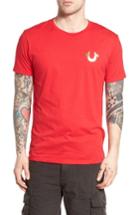 Men's True Religion Brand Jeans Gold Buddha Graphic T-shirt, Size - Red