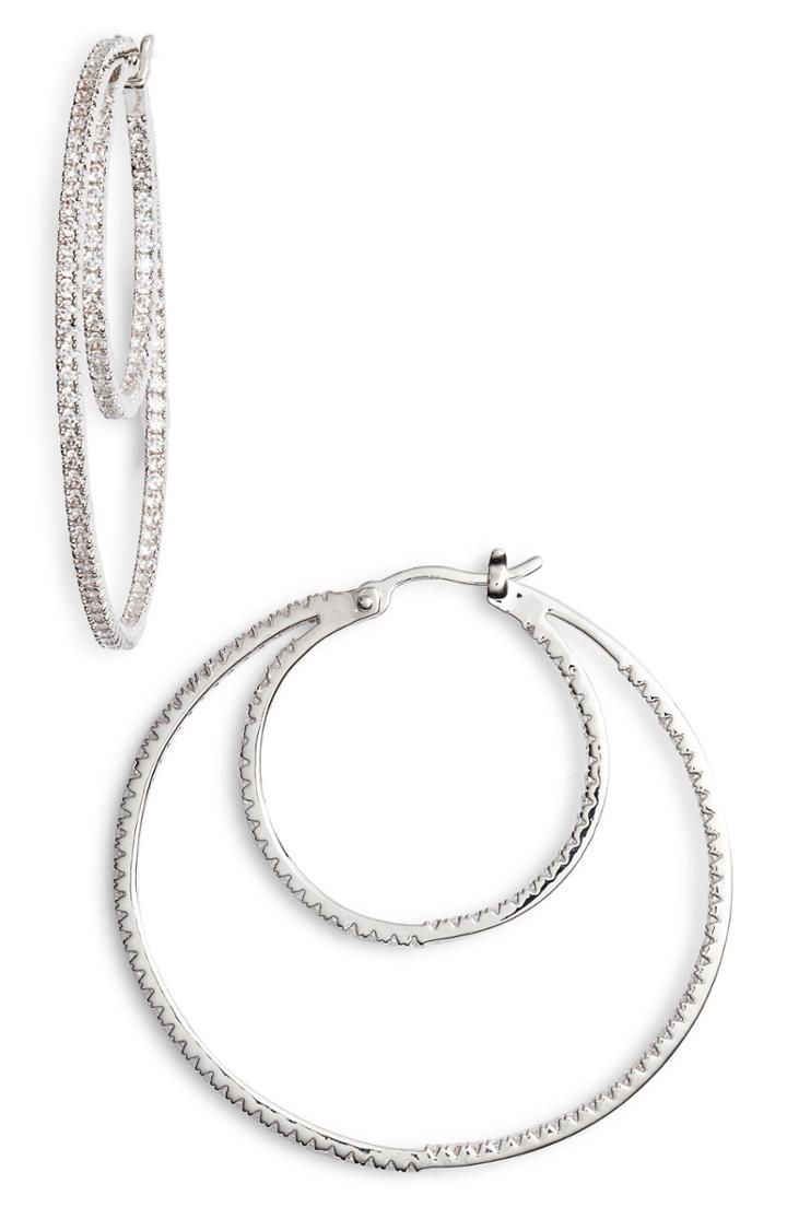 Women's Nordstrom Double Inside Out Hoop Earrings