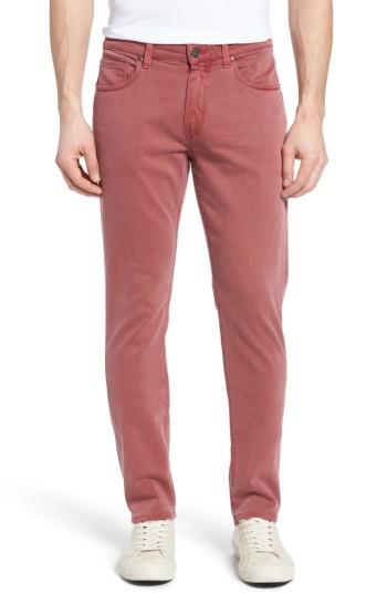Men's Paige Transcend - Federal Slim Straight Leg Jeans - Red