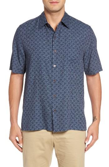 Men's Nat Nast Mojito Silk & Cotton Sport Shirt - Blue