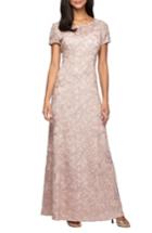 Petite Women's Alex Evenings Lace A-line Gown