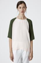 Women's Topshop Colorblock Crepe Tunic