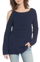 Women's Treasure & Bond Asymmetrical Cold Shoulder Sweater, Size - Blue