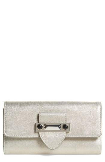 Women's Vince Camuto Bitty Leather Wallet - Metallic