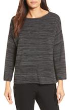 Women's Eileen Fisher Tencel & Organic Cotton Sweater, Size - Black