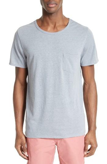 Men's Onia Chad Linen Blend Pocket T-shirt - Grey