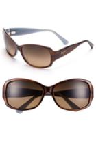 Women's Maui Jim Nalani 61mm Polarizedplus2 Sunglasses - Tortoise/ White/ Blue