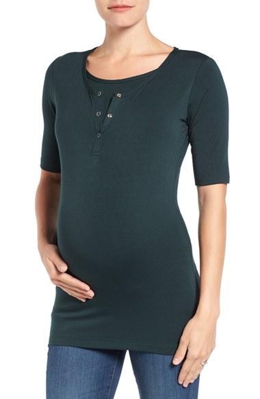 Women's Lab40 'joey' Maternity/nursing Top - Green