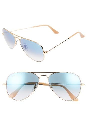 Women's Ray-ban Small Original 55mm Aviator Sunglasses - Blue Grd