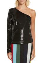 Women's Diane Von Furstenberg Sequin One-shoulder Top - Black