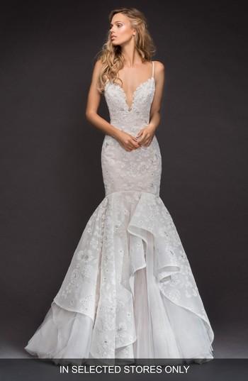 Women's Hayley Paige Ronnie Embellished Mermaid Gown, Size In Store Only - Ivory