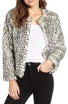 Women's Cupcakes And Cashmere Faux Leopard Fur Jacket - Brown