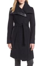 Women's Vince Camuto Textured Double Breasted Coat - Blue