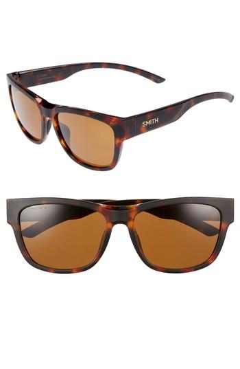 Women's Smith Ember 56mm Chromapop(tm) Square Sunglasses - Matte Tortoise