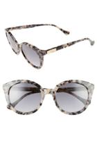 Women's Sonix Holland 50mm Gradient Round Sunglasses - Black Fade/ Milk Tortoise