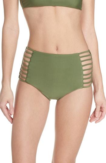 Women's Bca Enchanted High Waist Bikini Bottoms - Green