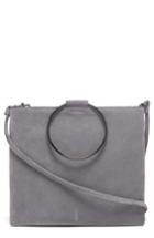 Thacker Le Pouch Leather Ring Handle Crossbody Bag - Grey