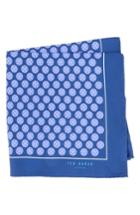 Men's Ted Baker London Wheel Medallion Silk Pocket Square, Size - Purple