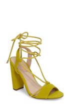 Women's Topshop Reno Ankle Tie Sandal .5us / 36eu - Yellow