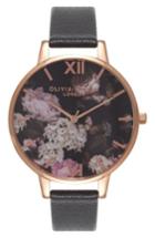 Women's Olivia Burton Signature Florals Leather Strap Watch, 38mm