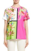 Women's Etro Colorblock Floral Print Tee Us / 38 It - Pink