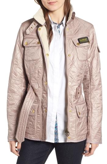 Women's Barbour International Polar Quilted Jacket Us / 6 Uk - Beige
