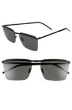 Men's Saint Laurent 60mm Rectangular Sunglasses -