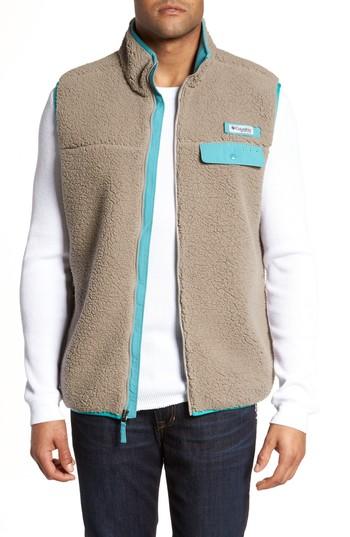 Men's Columbia Sportswear Harborside Heavyweight Fleece Vest - Brown