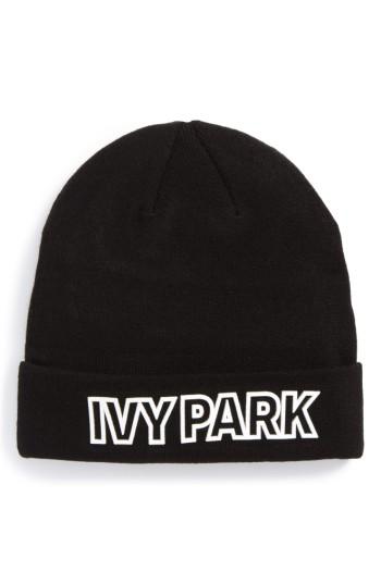 Women's Ivy Park Silicone Logo Beanie - Black