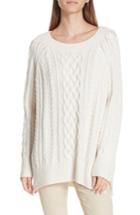 Women's Vince Cable Stitch Tunic Sweater - White