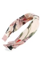 Cara Floral Knotted Headband, Size - Pink