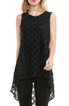 Women's Vince Camuto High/low Cable Lace Top - Black