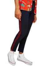 Men's Topman Side Stripe Skinny Fit Trousers X 34 - Blue