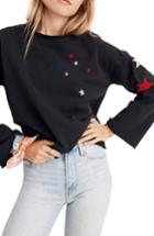 Women's Madewell Starry Night Sweatshirt, Size - Black