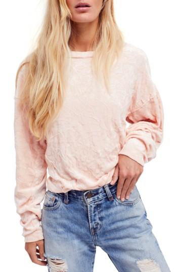 Women's Free People We The Free Milan Velvet Top - Pink
