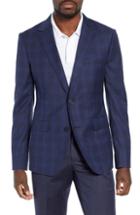 Men's Bonobos Jetsetter Check Stretch Wool Blazer S - Blue