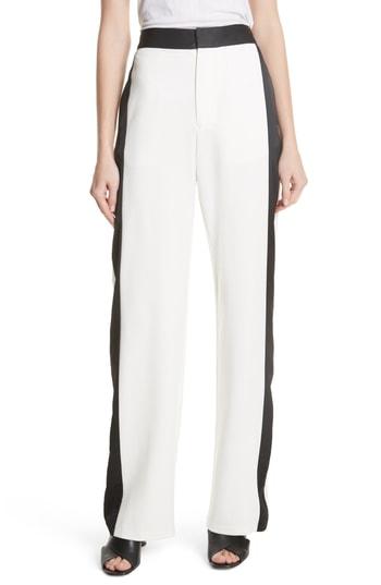 Women's Mm6 Maison Margiela Side Stripe Jersey Trousers Us / 36 It - White