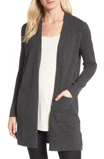 Women's Eileen Fisher Long Cashmere Cardigan - Green