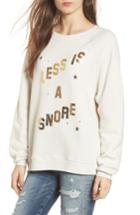 Women's Wildfox Less Is A Snore Sweatshirt - Ivory