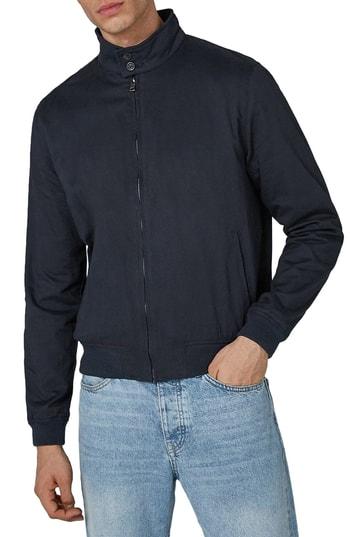 Men's Topman Harrington Jacket, Size - Blue