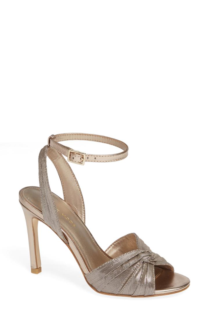 Women's Pelle Moda Estelle Knotted Sandal M - Metallic