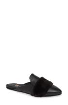 Women's Yosi Samra Vixen Faux Fur Trim Mule M - Black