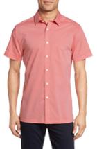 Men's Vince Camuto Short Sleeve Sport Shirt, Size - Coral